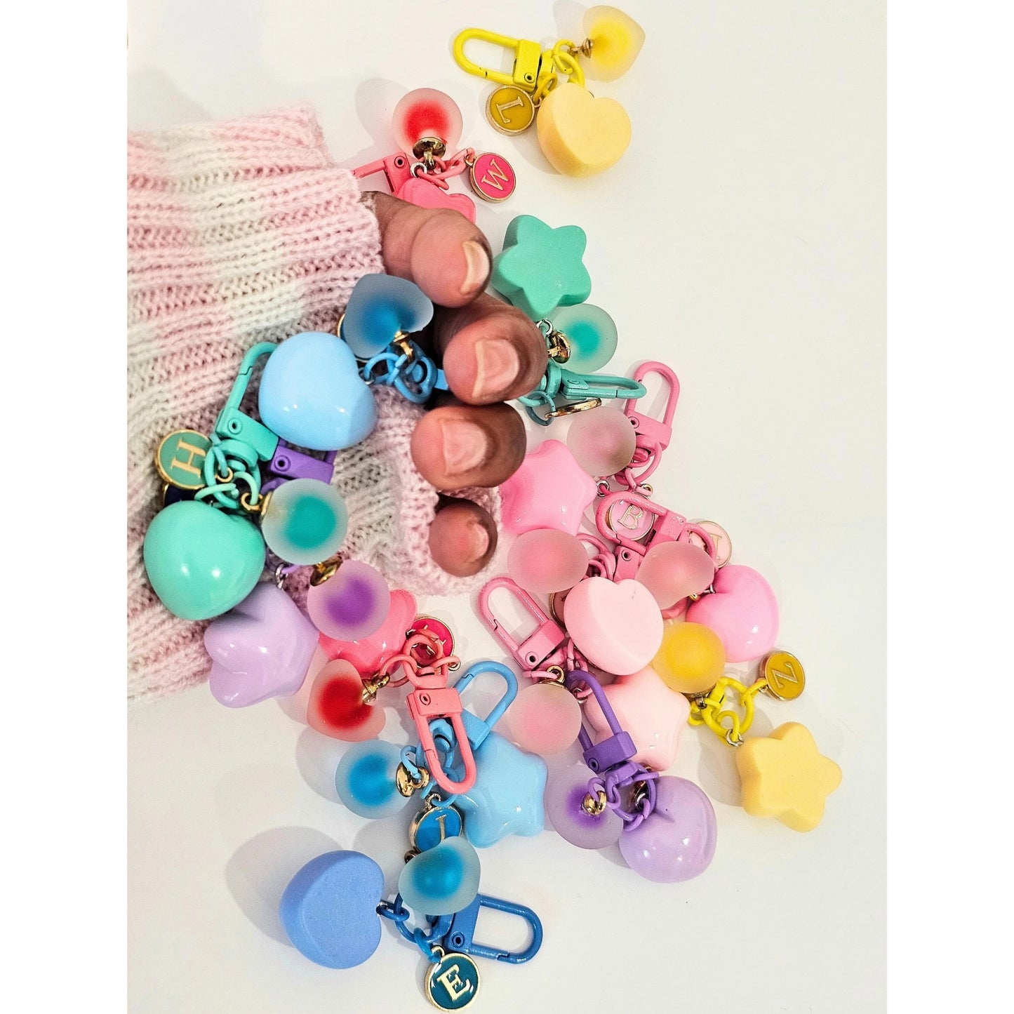 Initial Heart Keychain