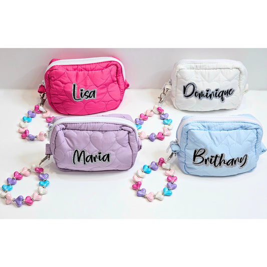 Heart Custom Puffer Pouch Bag