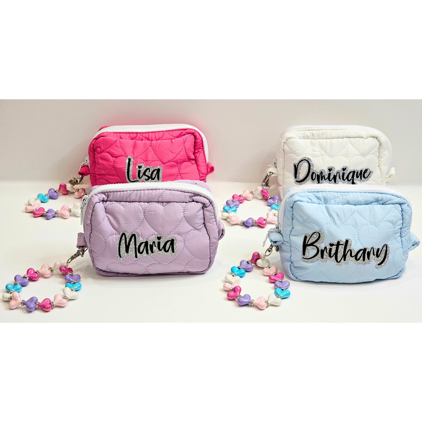 Heart Custom Puffer Pouch Bag