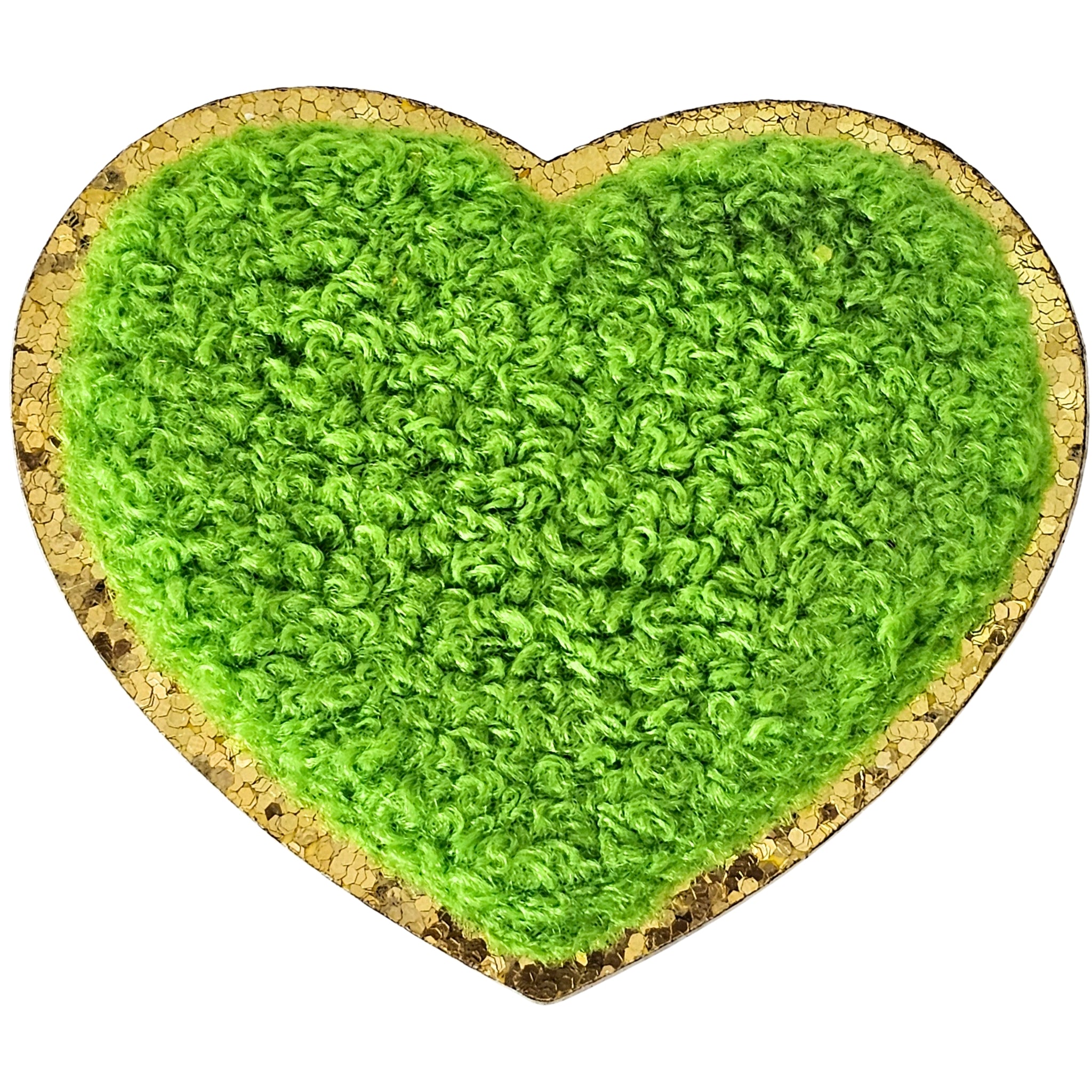 3D Embroidered Love Glitter Hearts Patches
