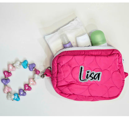 Heart Custom Puffer Pouch Bag
