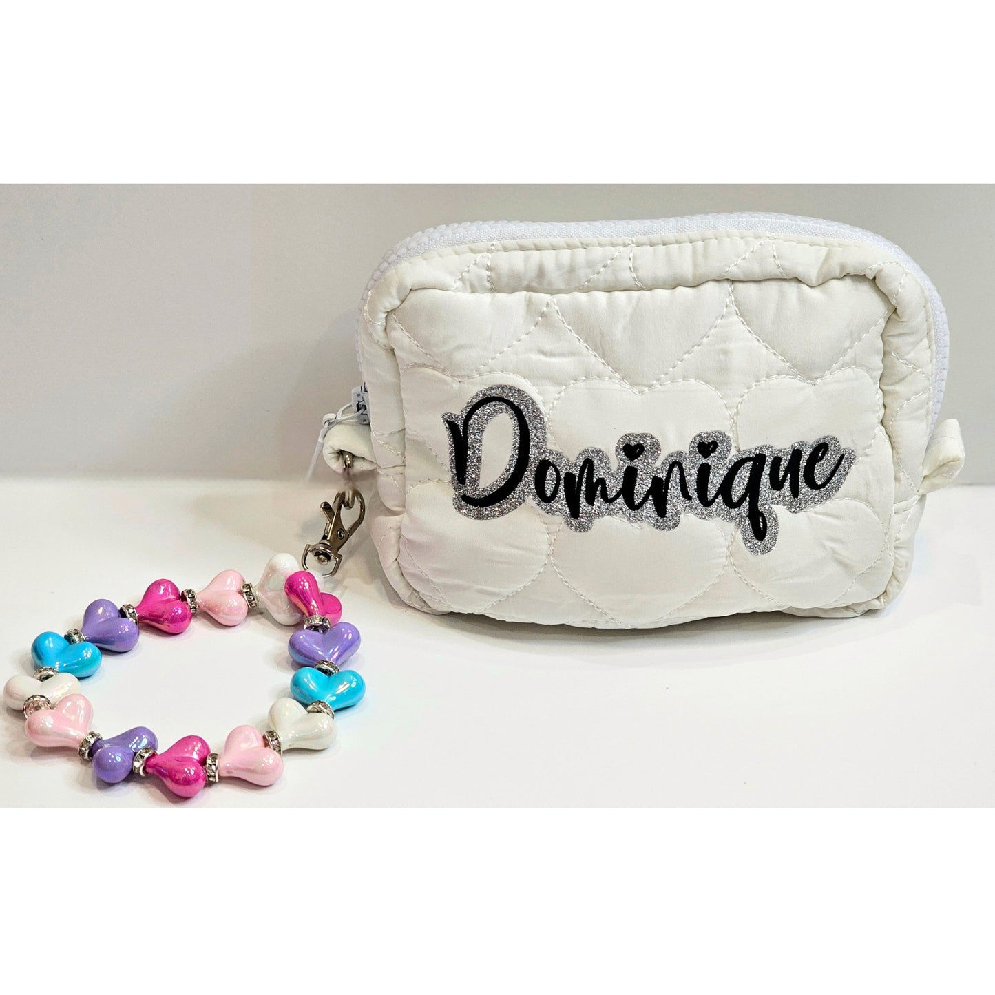 Heart Custom Puffer Pouch Bag