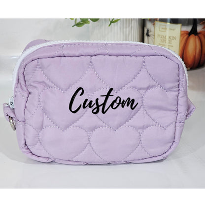 Heart Custom Puffer Pouch Bag
