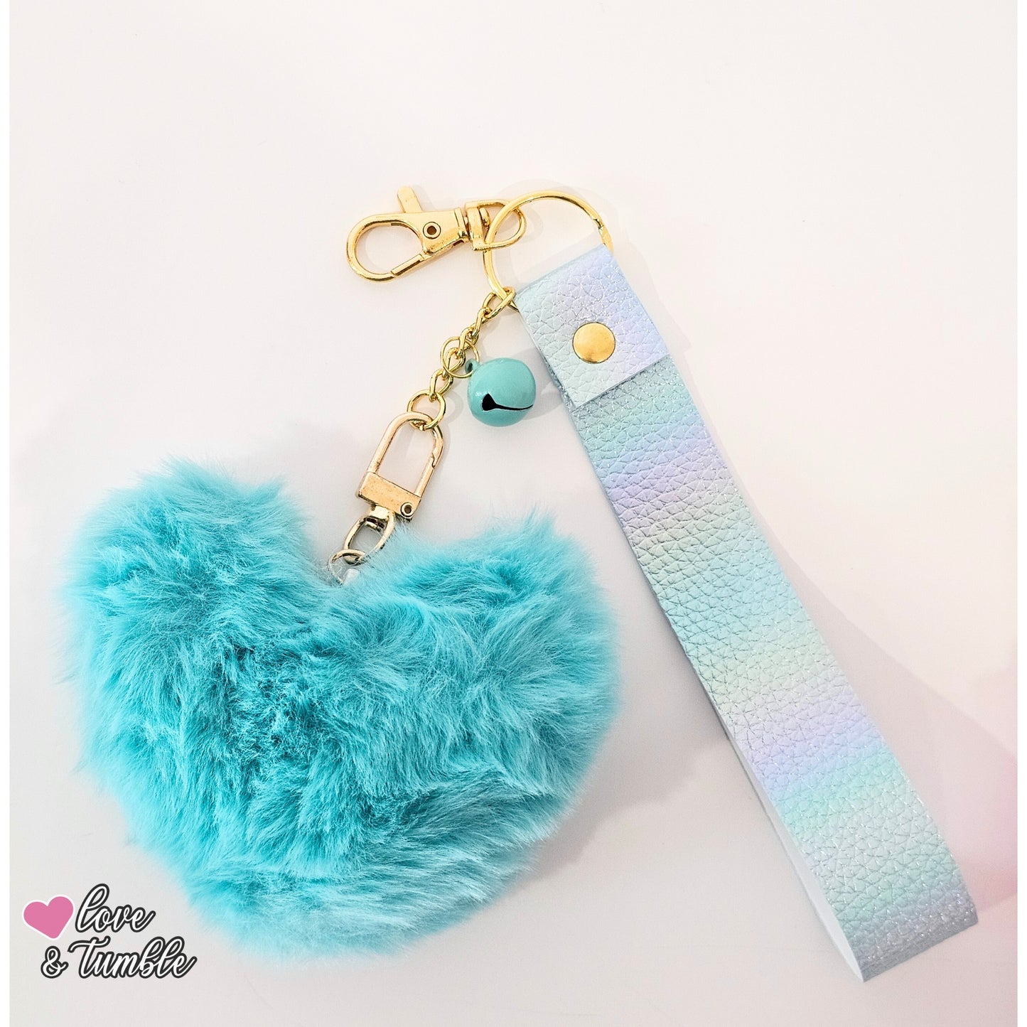 Fluffy Heart Keychain