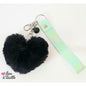 Fluffy Heart Keychain