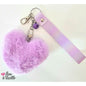 Fluffy Heart Keychain
