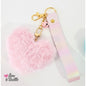 Fluffy Heart Keychain