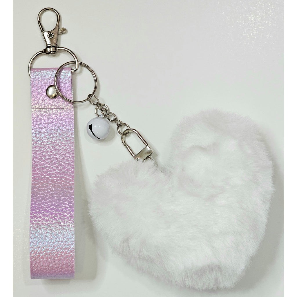 Fluffy Heart Keychain