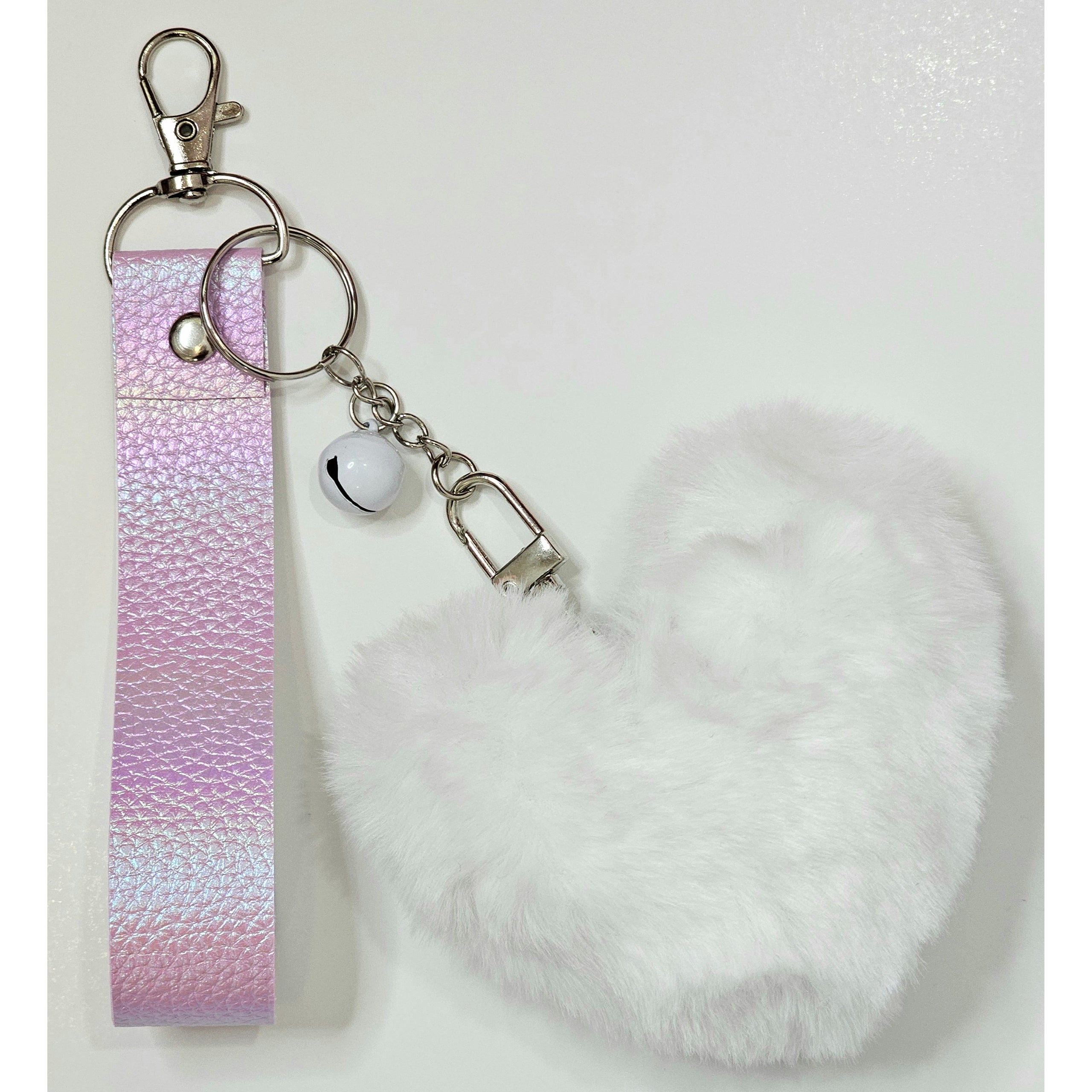 Fluffy Heart Keychain
