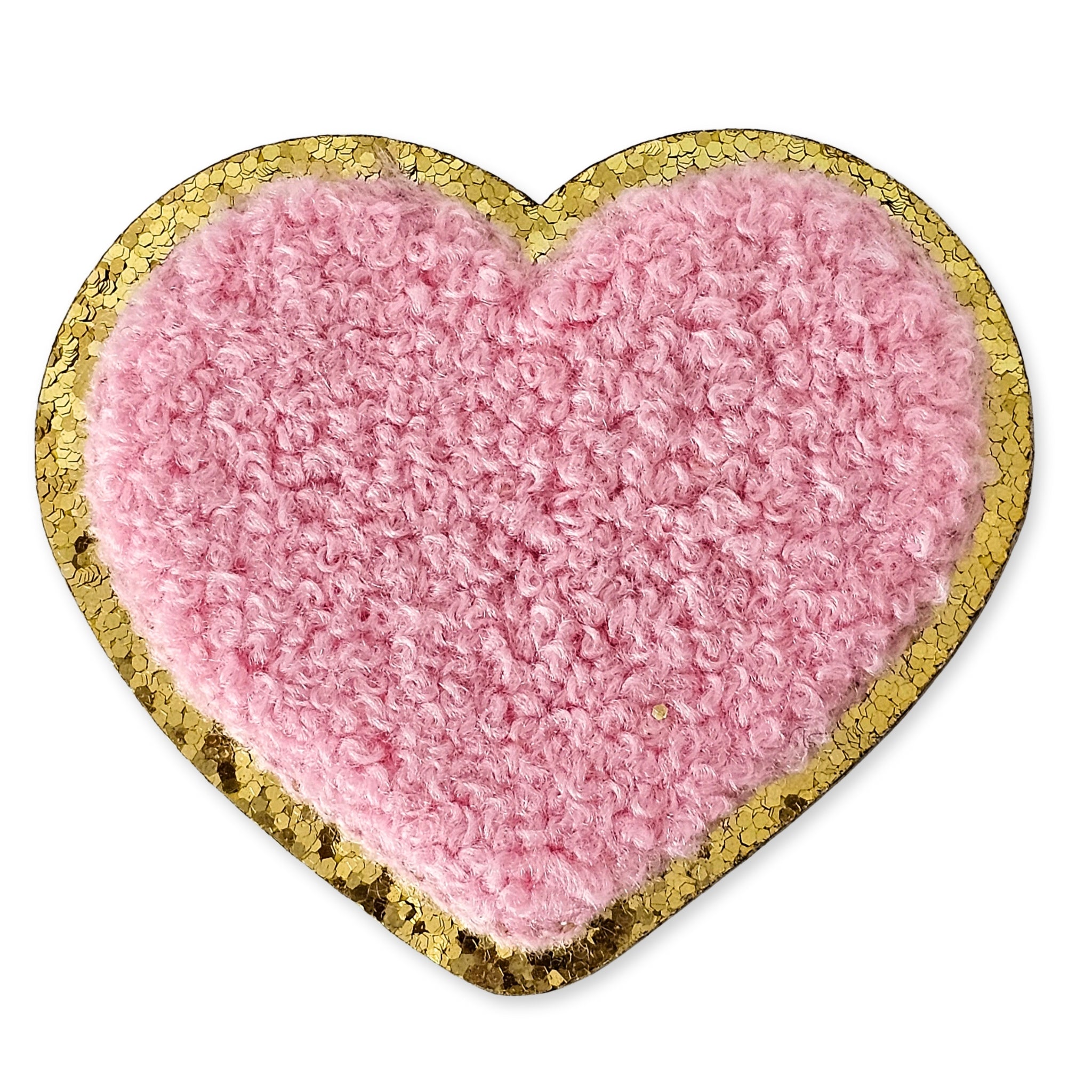 3D Embroidered Love Glitter Hearts Patches