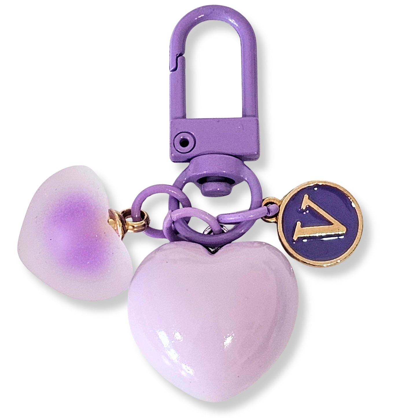 Initial Heart Keychain