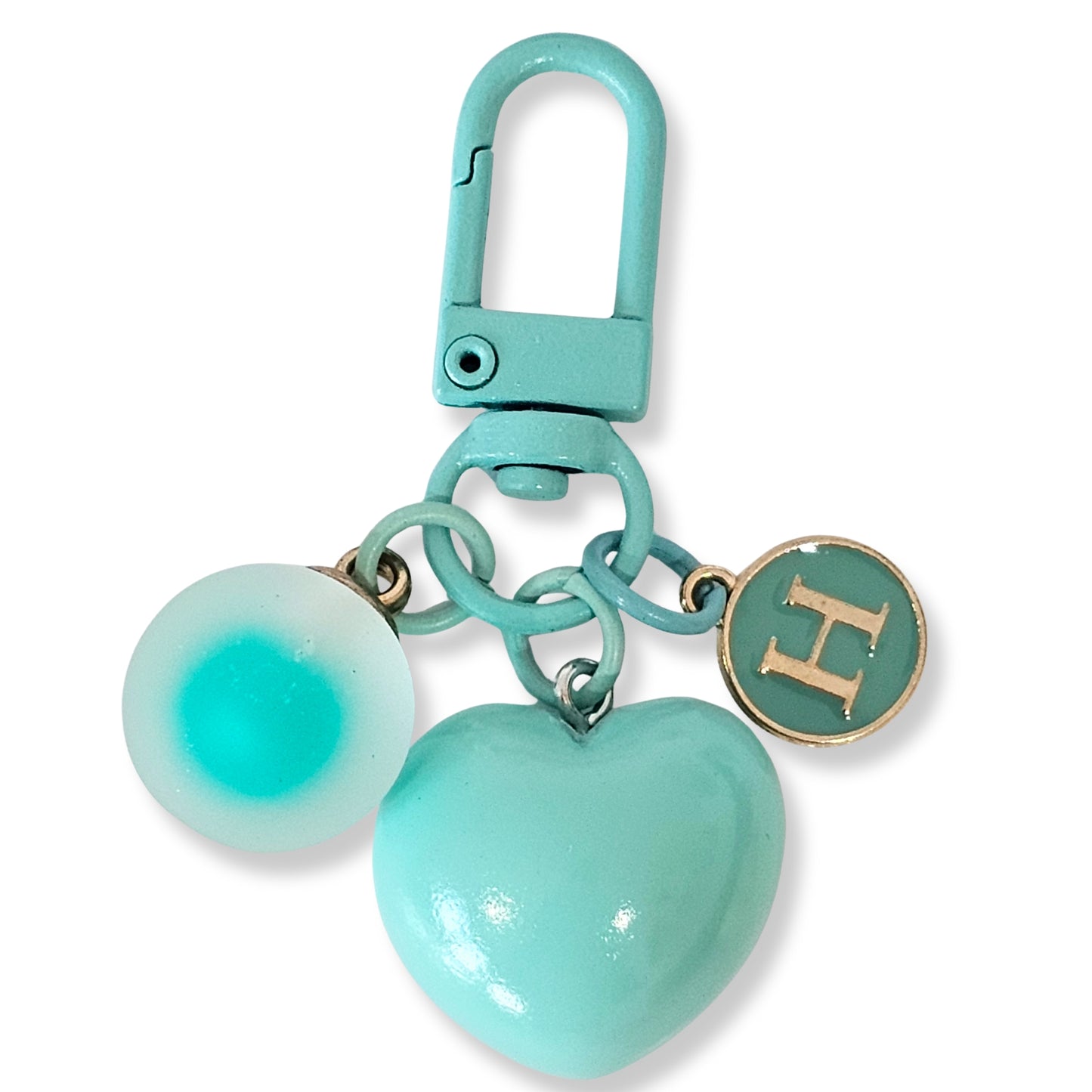 Initial Heart Keychain