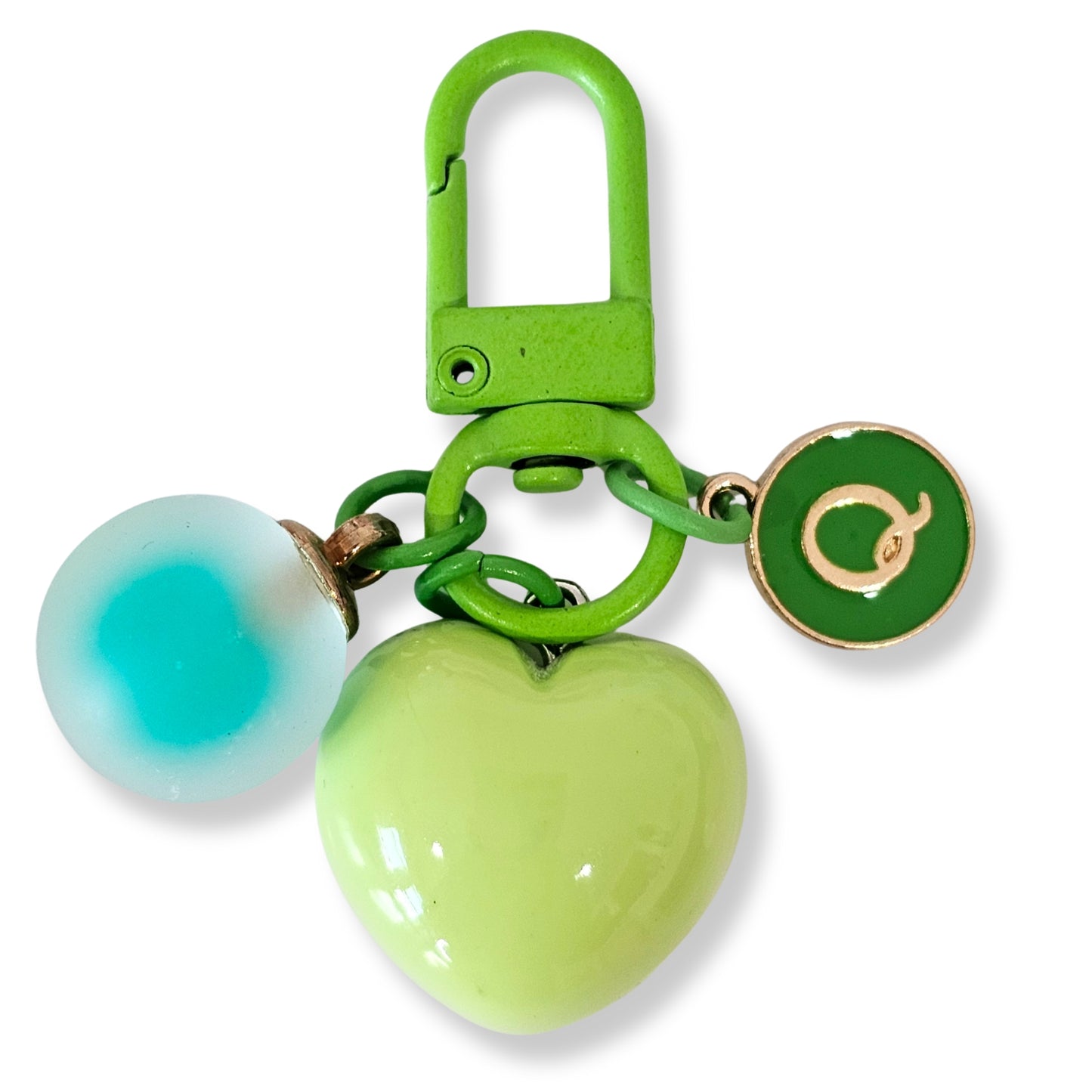 Initial Heart Keychain