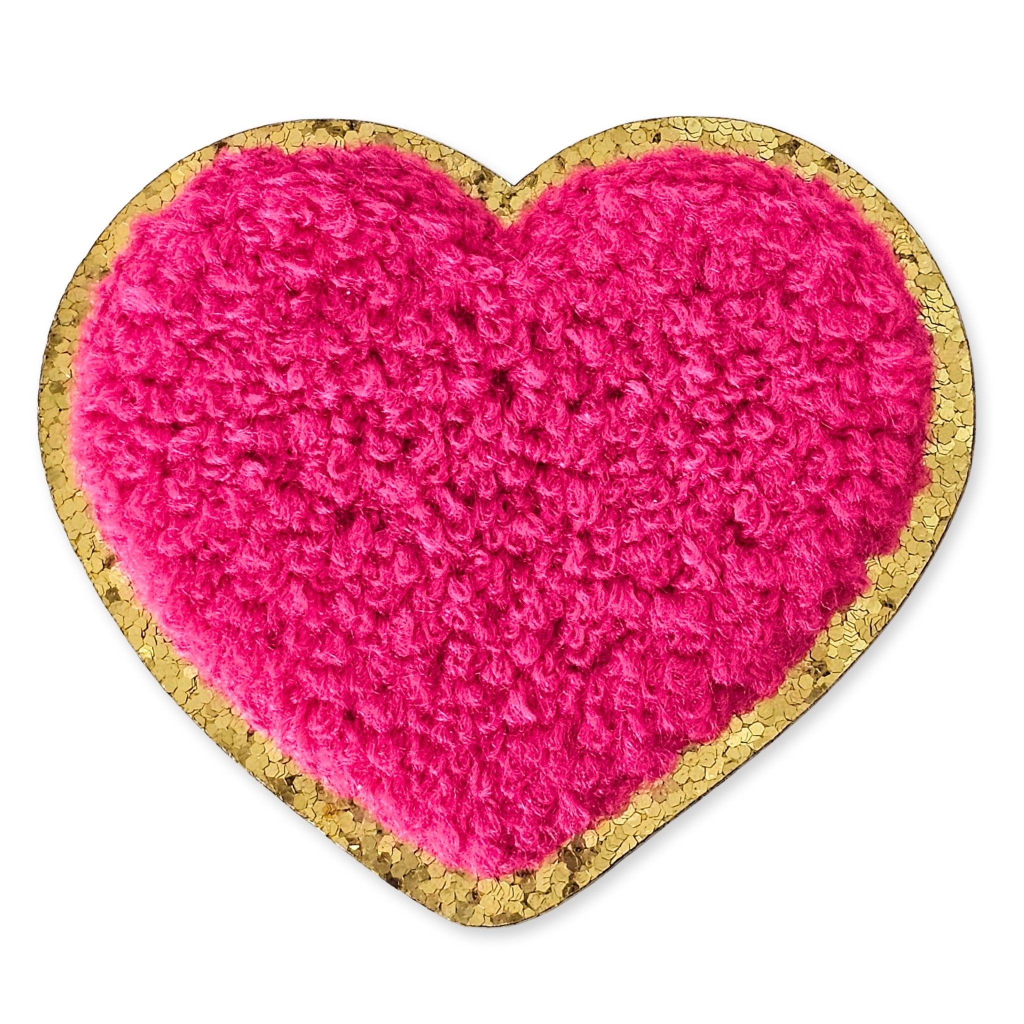 3D Embroidered Love Glitter Hearts Patches