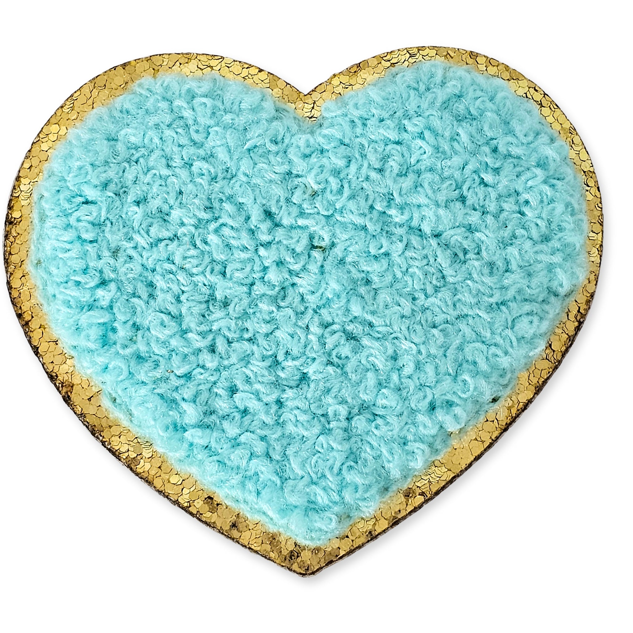 3D Embroidered Love Glitter Hearts Patches