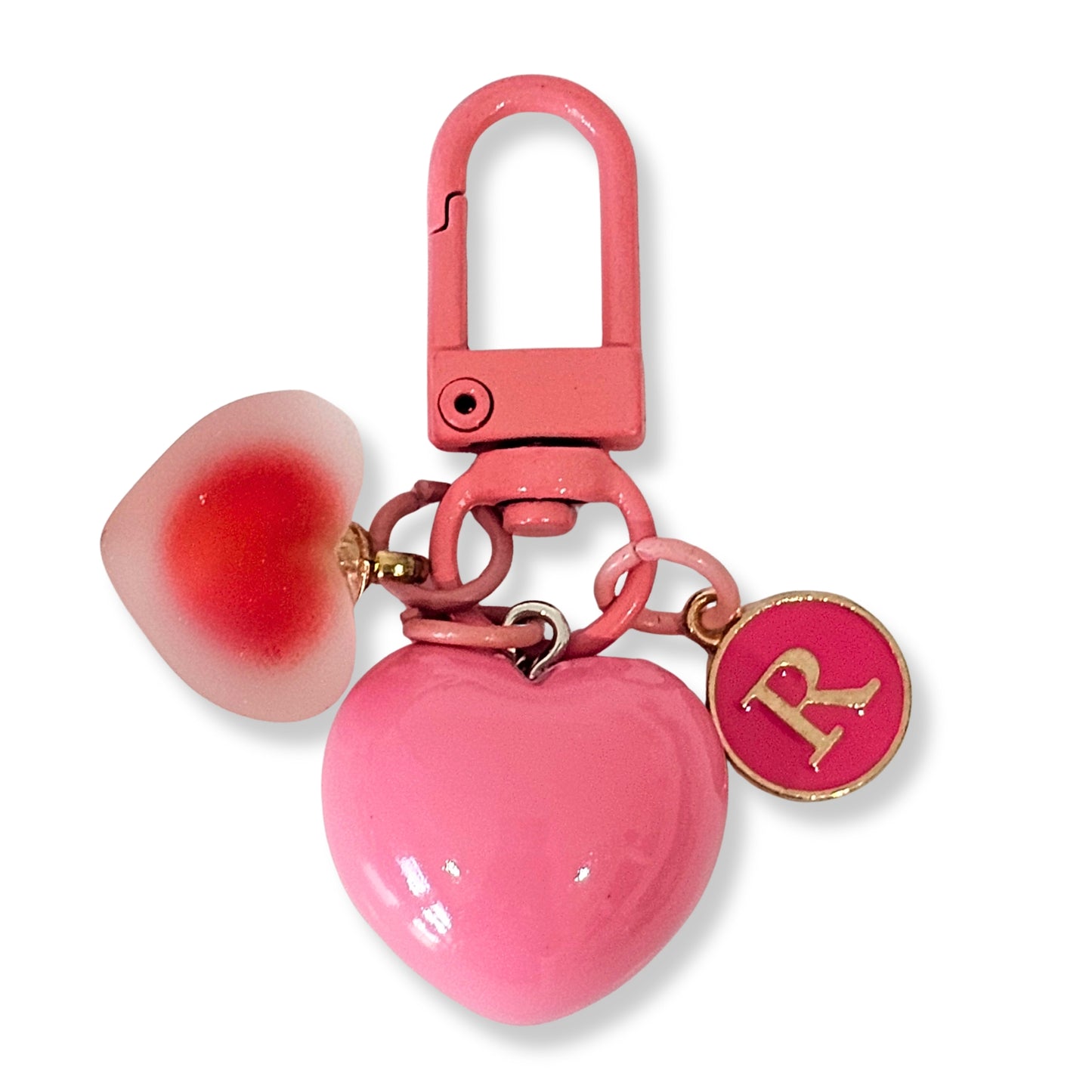 Initial Heart Keychain