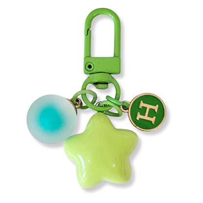 Initial Star Keychain