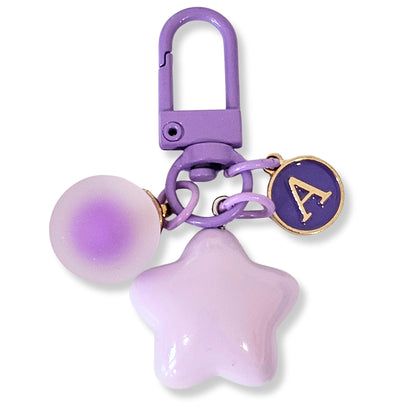 Initial Star Keychain
