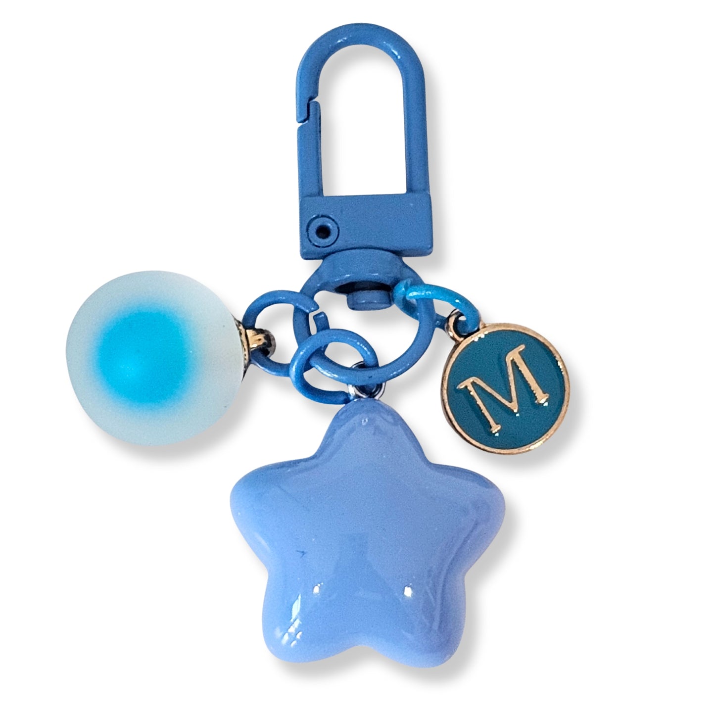 Initial Star Keychain