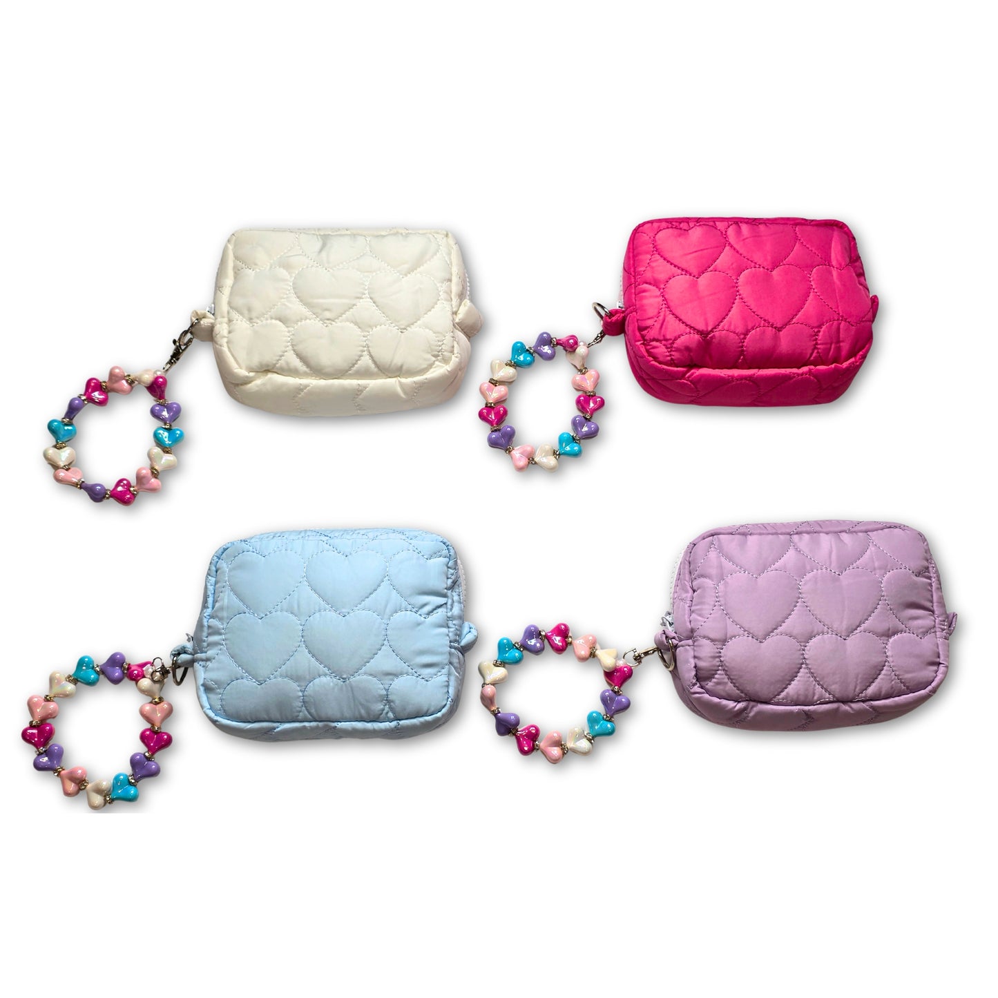 Heart Custom Puffer Pouch Bag